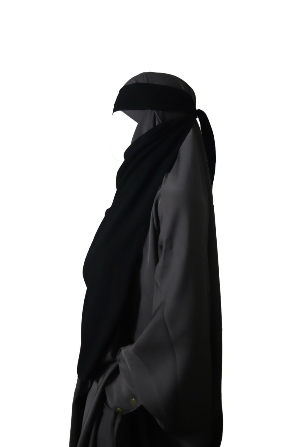 pull down niqab show face