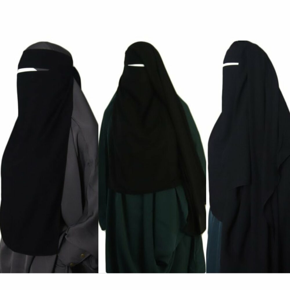 3 Pack Niqab Bundle - One Layer, Two Layer, Three Layer