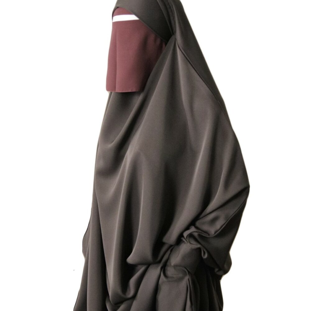Short One Layer Niqab, Mauve